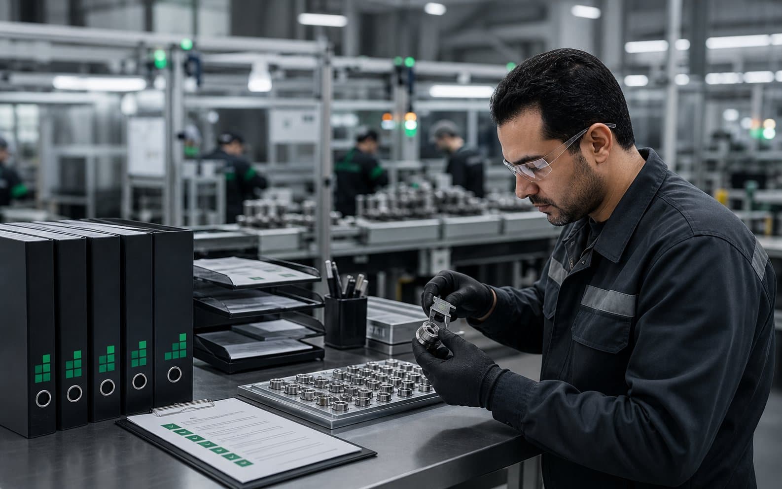 Quality team reviewing manufacturing controls and audit evidence